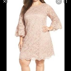 pink mauvy lace dress